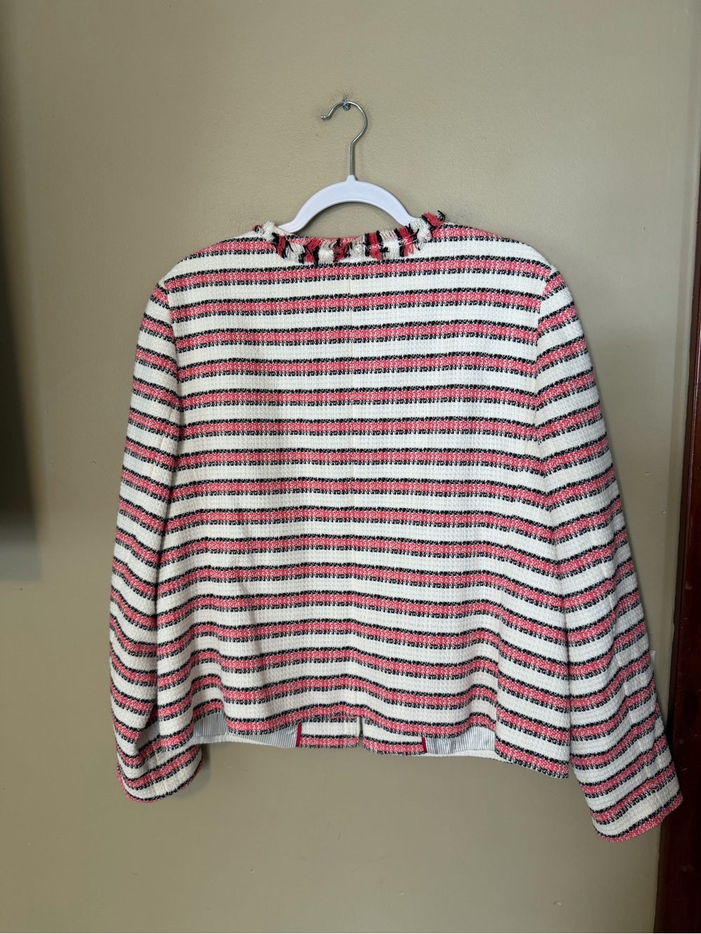 Talbots Striped Tweed Lightweight Jacket - Picture 5 of 9
